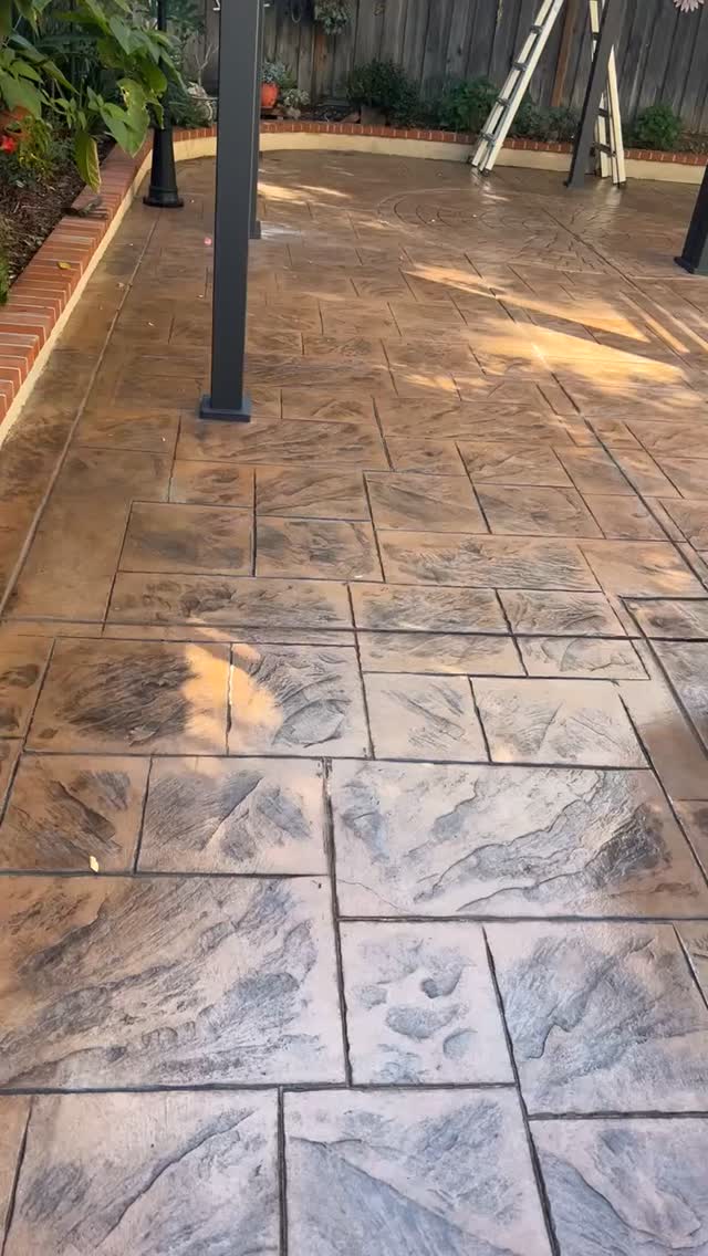 Stamped concrete patio in Gilroy